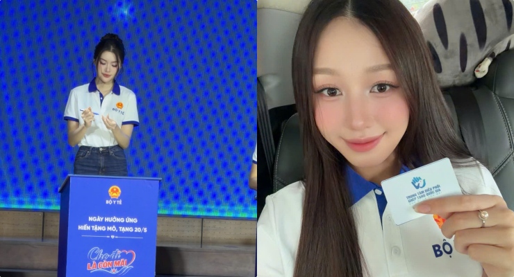 Miss Phan Phuong Oanh, Le Thu Tra donate organs. Photo: Sen Vang.