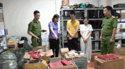 Trick of selling perfume to "clear warehouses" of a 200 billion VND counterfeit goods ring. Photo: Thanh Hoa Provincial Police