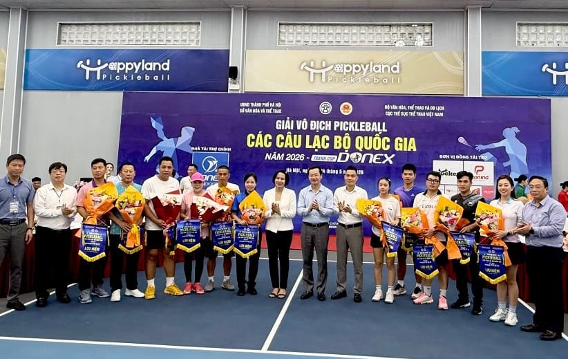 The organizers opened the 2026 National Club Pickleball Championship. Photo: Hoai Viet