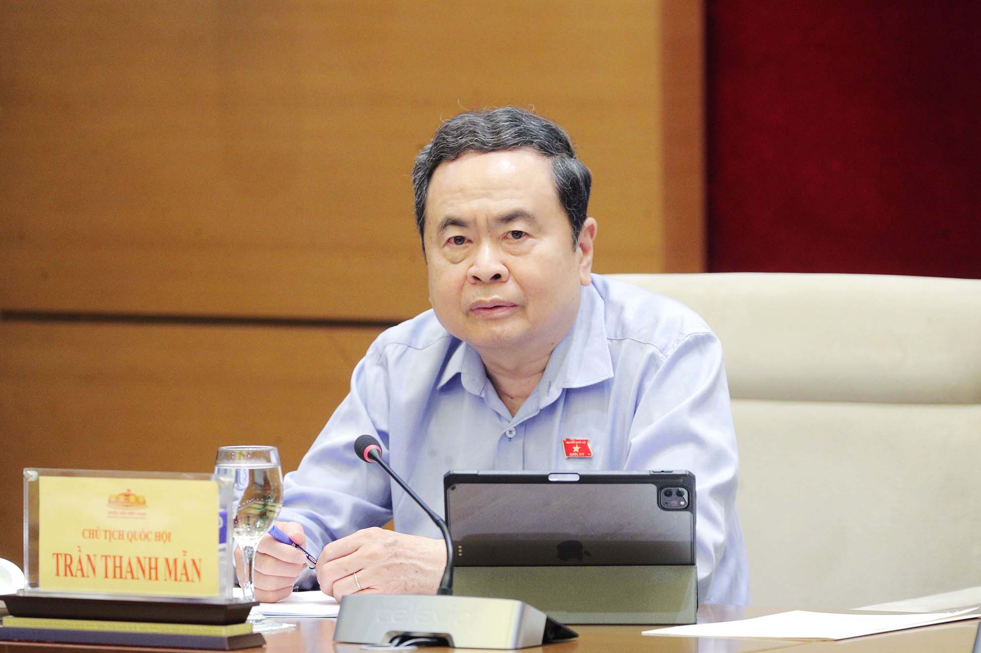Member of the Politburo, Chairman of the National Assembly Tran Thanh Man. Photo: Ho Long.