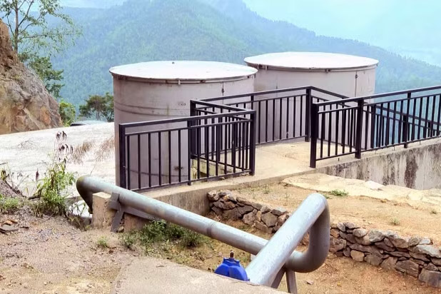 The domestic water supply project serving people in the Quan Ba highlands has been put into use. Photo: Duc Tho/VNA
