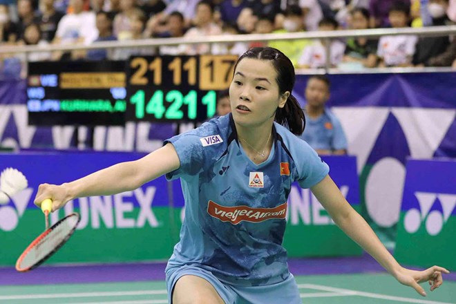 Badminton player Nguyen Thuy Linh of Vietnam. Photo: Anh Phuong