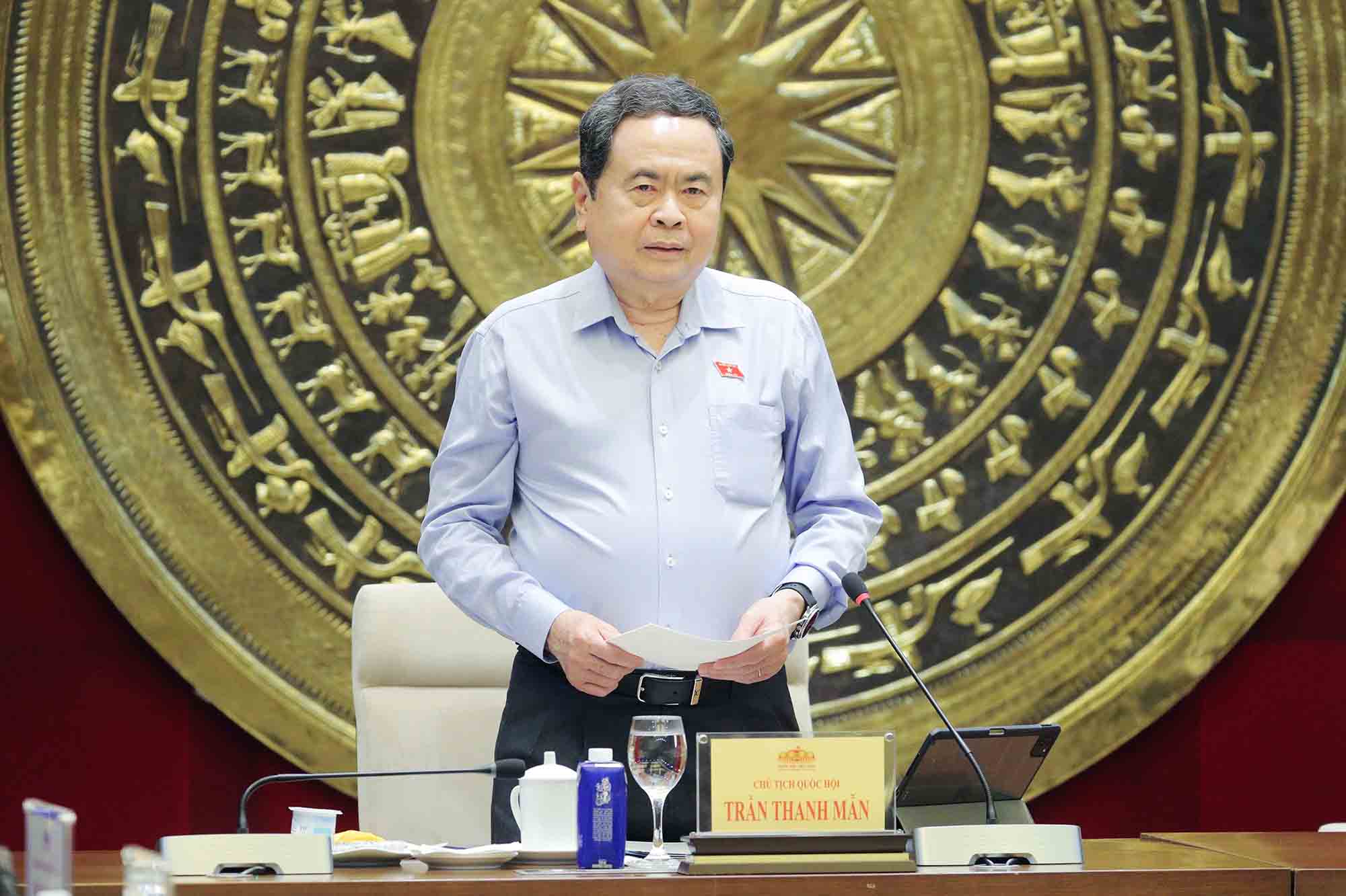 Member of the Politburo, Chairman of the National Assembly Tran Thanh Man. Photo: Ho Long.