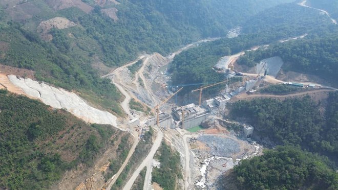 A hydropower project in mountainous Quang Ngai. Photo: Thanh Tuan