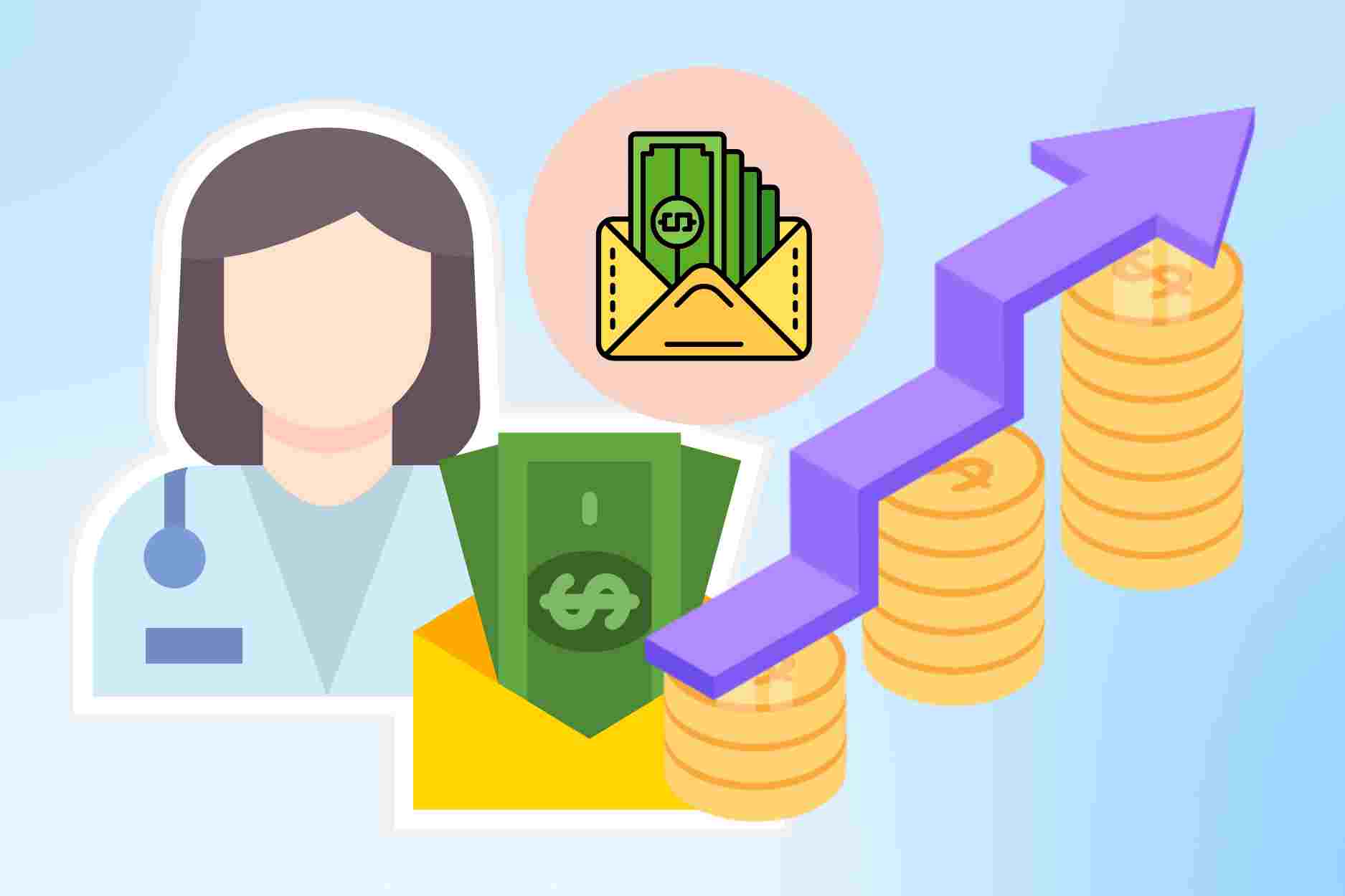 Salary scale for doctors when the base salary increases from July 1. 2026