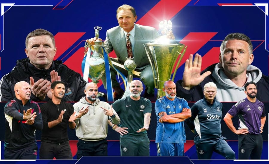 Howard Wilkinson is the most recent English coach to win the English championship, while Eddie Howe and Rob Edwards represent the English against the dominance of foreign strategists in the Premier League this season. Graphics: Le Vinh