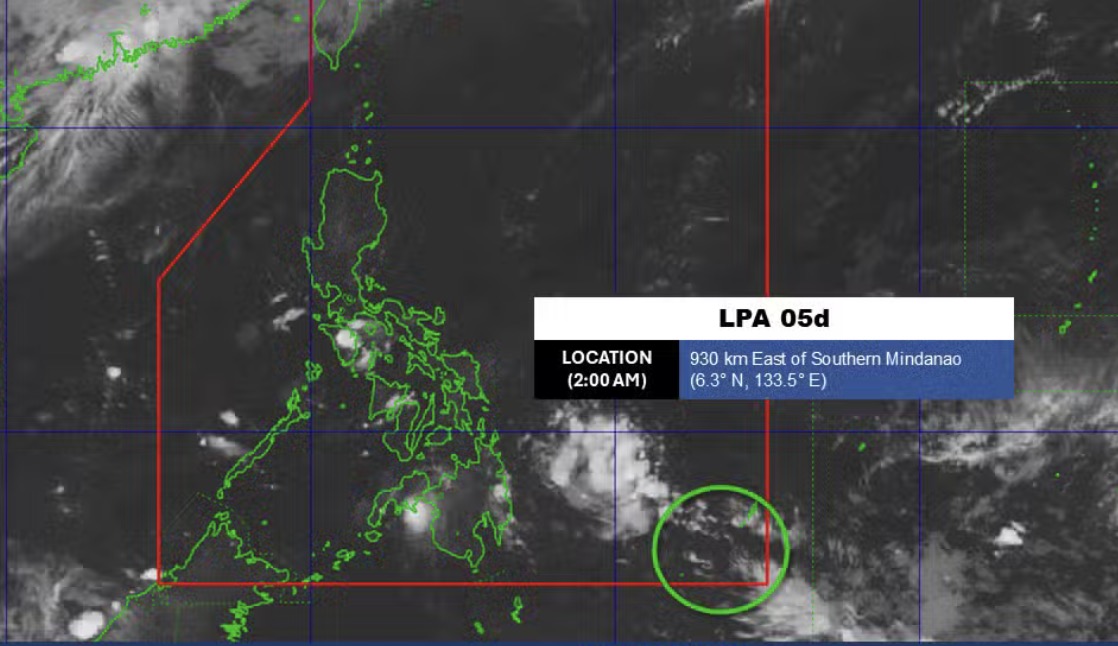 Low pressure near the Philippines is forecast to cause rain in the Philippines. Photo: PAGASA