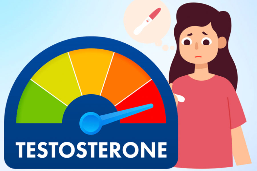 High testosterone in women and risk of reduced fertility. Graphics: Thien Nhan