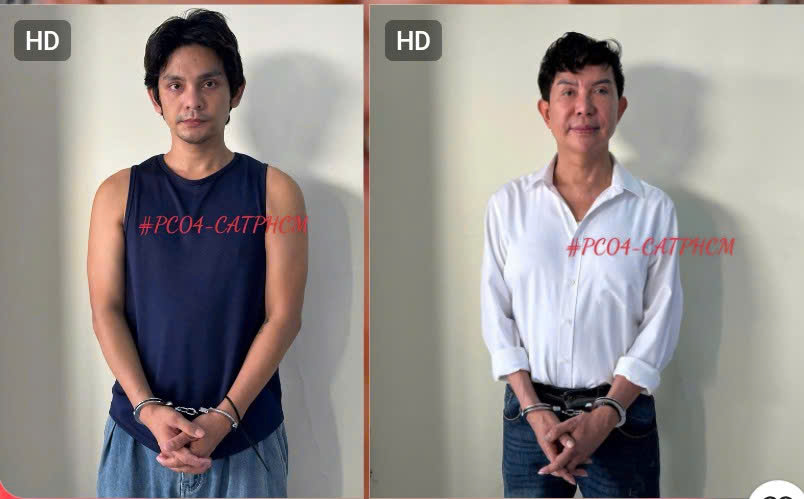 Ca sĩ Long Nhật và ca sĩ Sơn Ngọc Minh bị bắt vì liên quan đến ma túy. Ảnh: Công an