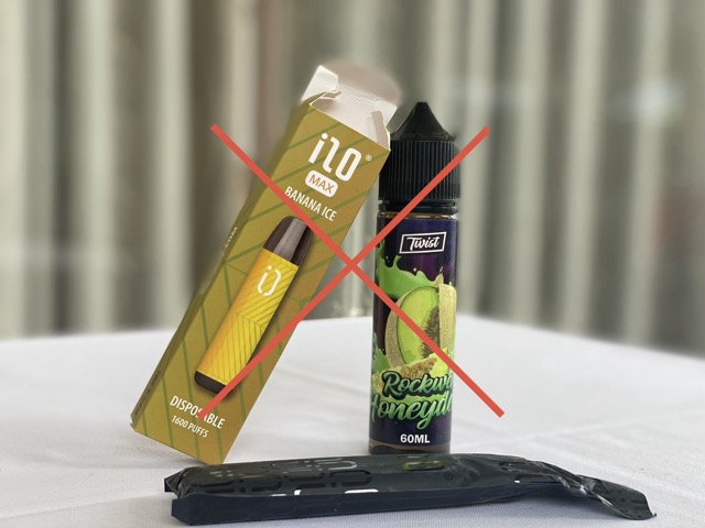 A sample of e-cigarettes attracts young people. Photo: Thuy Linh