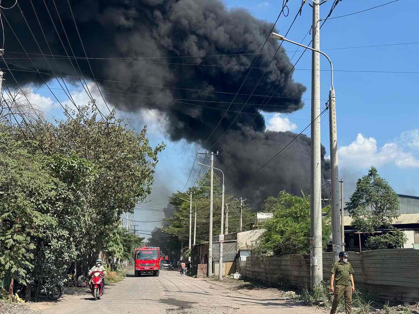 Fire scene. Photo: NDCC