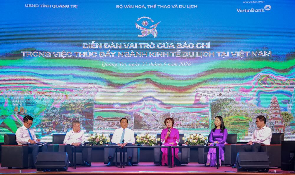 Phiên tọa đàm đối thoại chính sách và thị trường là hoạt động nổi bật ở Diễn đàn “Vai trò của báo chí trong việc thúc đẩy ngành kinh tế du lịch tại Việt Nam. Ảnh: Nguyễn Luân