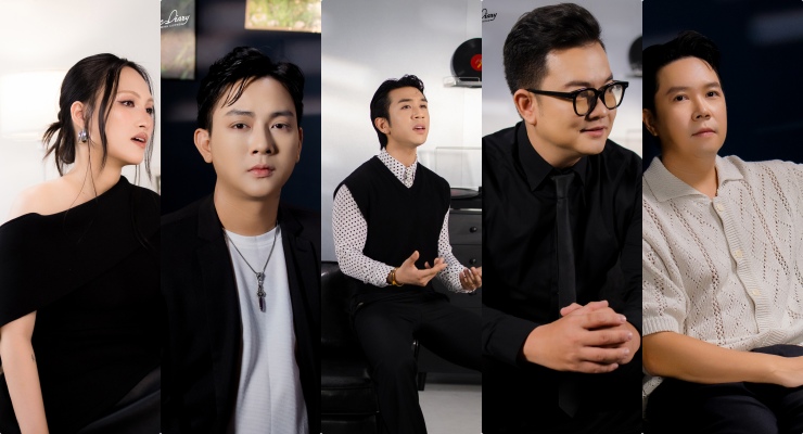 호아이 람, 응우옌 하, 베트남 스타들이 응우옌 민 끄엉의 새 앨범에서 협업했습니다. 사진: 아티스트 제공.