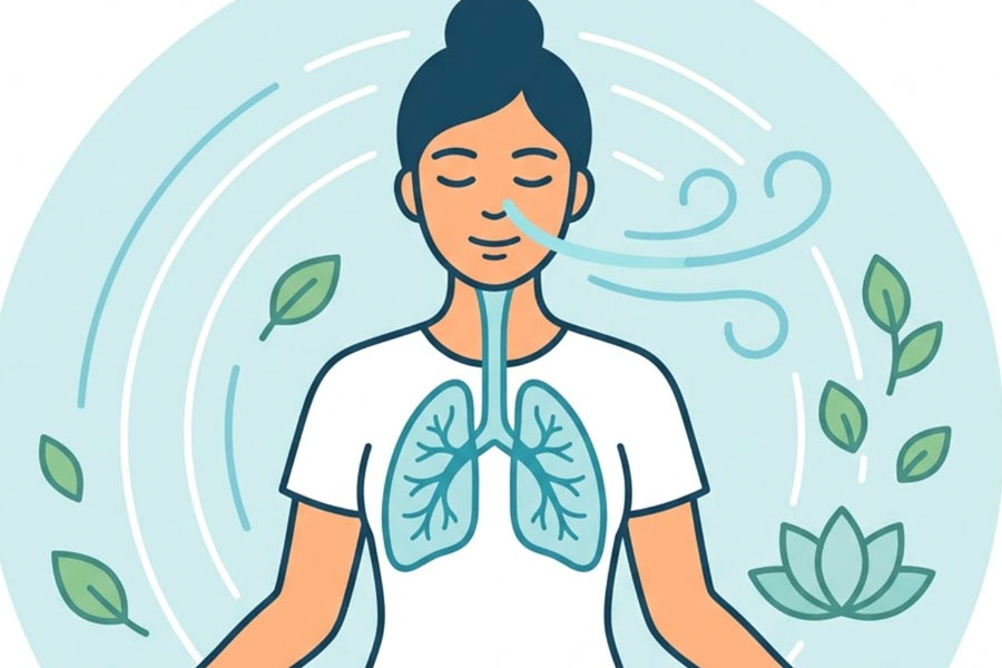 Yoga helps increase breath control for asthma patients. Graphics: Thien Nhan
