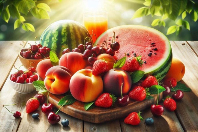 Natural belly fat reduction with summer fruits. Photo: AI
