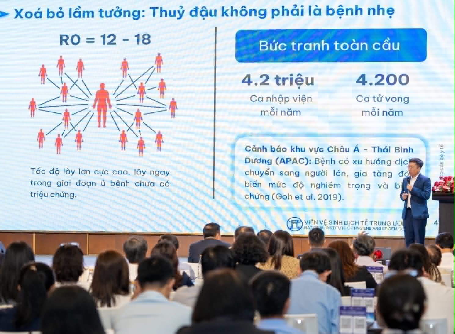 Experts present papers at the workshop "Measles - Generation 2 vaccine MAV/06 and updates from the World Health Organization". Photo: Naviva Group