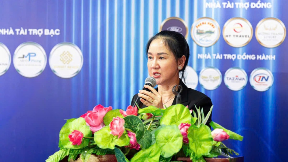 Bà Nguyễn Thị Kim Loan, Phó chủ tịch UBND đặc khu Phú Quốc phát biểu tại buổi lễ. Ảnh: Khánh Vân