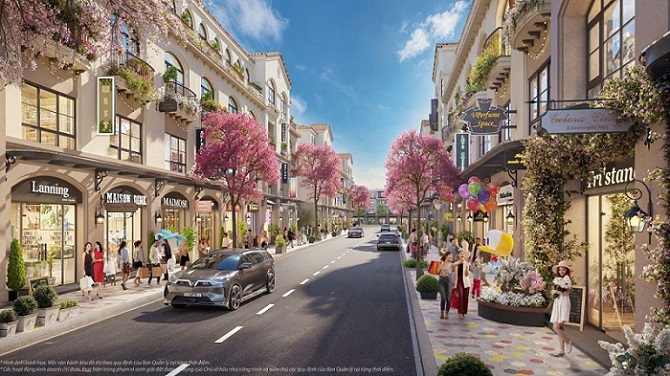 Kiến trúc Royal Boulevard lấy cảm hứng từ Venice và Tuscany, tạo nên không gian sống và kinh doanh ấn tượng giữa đô thị đảo