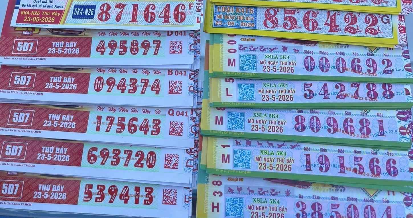 Lottery results today. Photo: The Toan