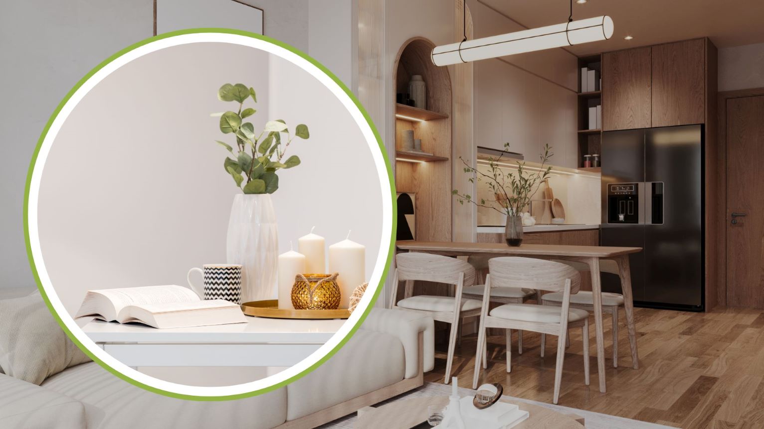 Accessories are chosen and arranged reasonably to help the living space be more harmonious and more aesthetic. Graphics: Thanh Thanh
