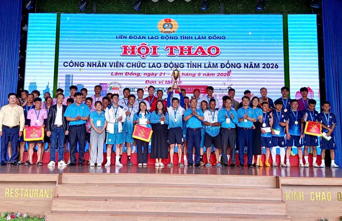 Hội thao tại khu vực trung tâm tỉnh Lâm Đồng. Ảnh: Quang Hùng