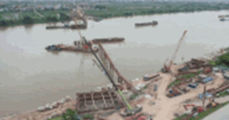 Cầu Mê Sô tăng tốc thi công, hoàn thành các hạng mục chính