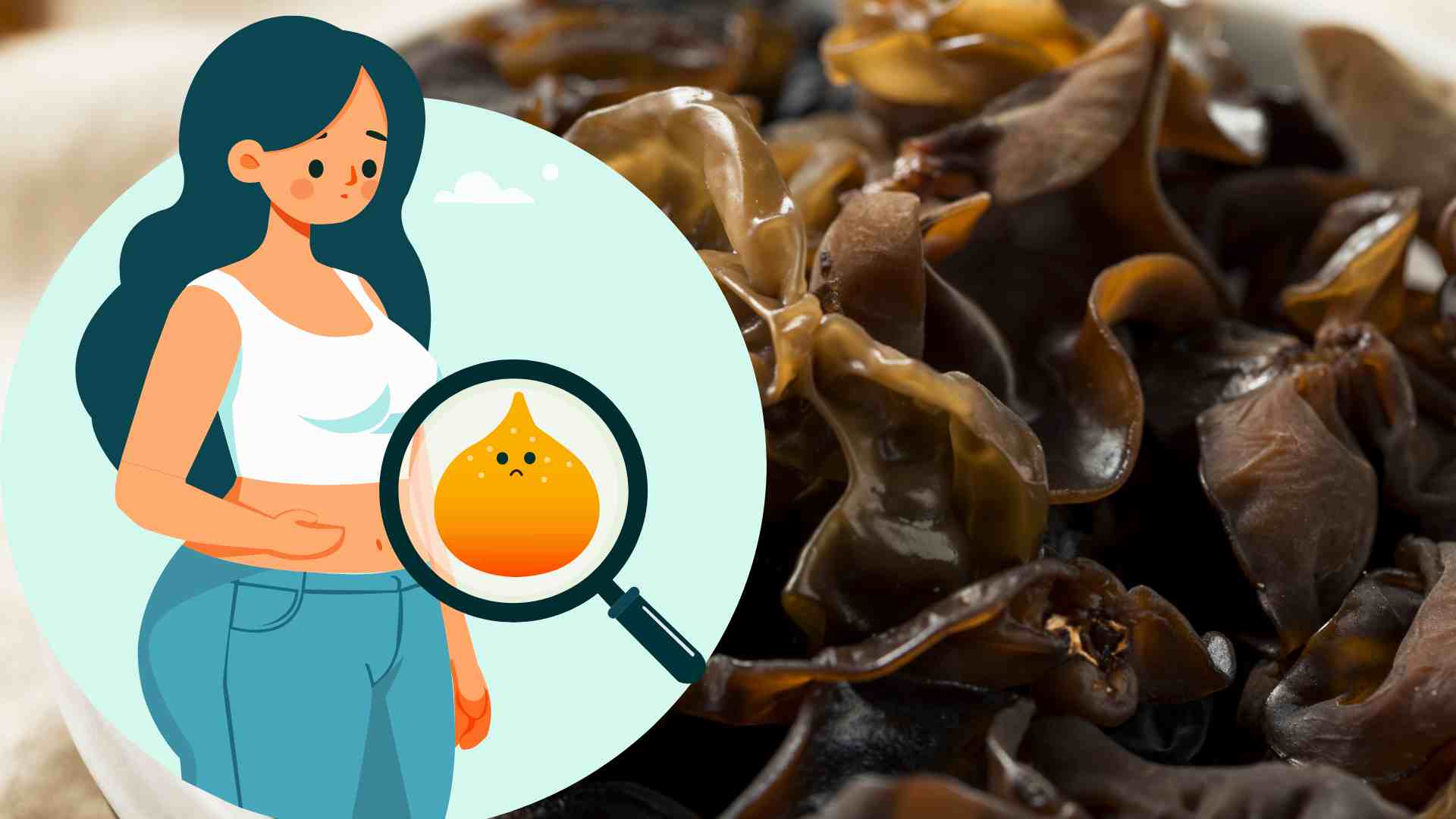 Eating wood ear mushrooms properly helps support visceral fat reduction. Graphics: Ha May
