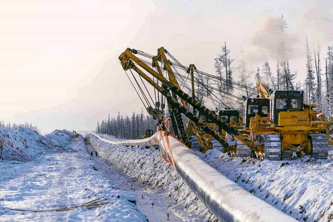 Đường ống dẫn khí Sức mạnh Siberia. Ảnh: Gazprom