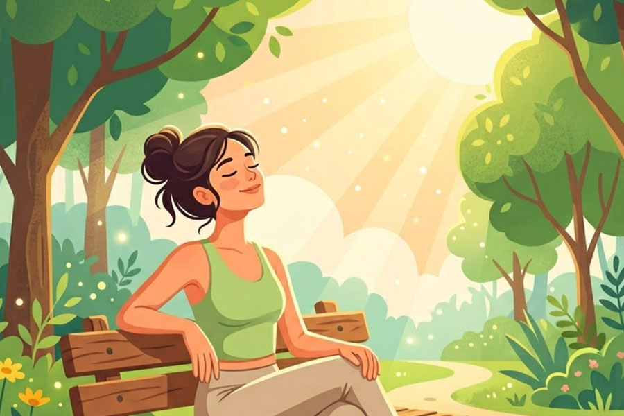 Morning sunlight can improve hormone health. Graphics: Thien Nhan
