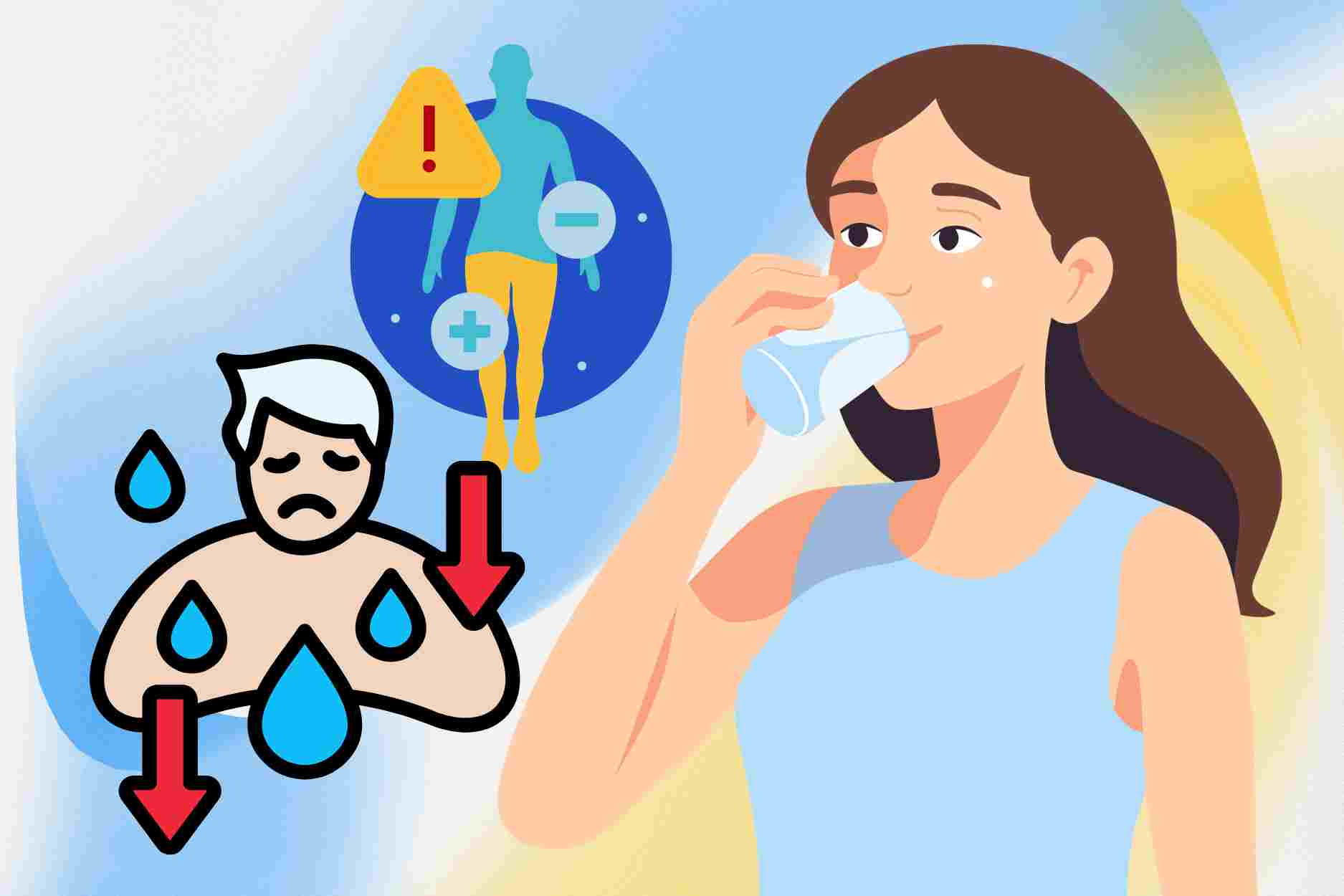 How to drink water to avoid dehydration and electrolyte disorders on hot sunny days