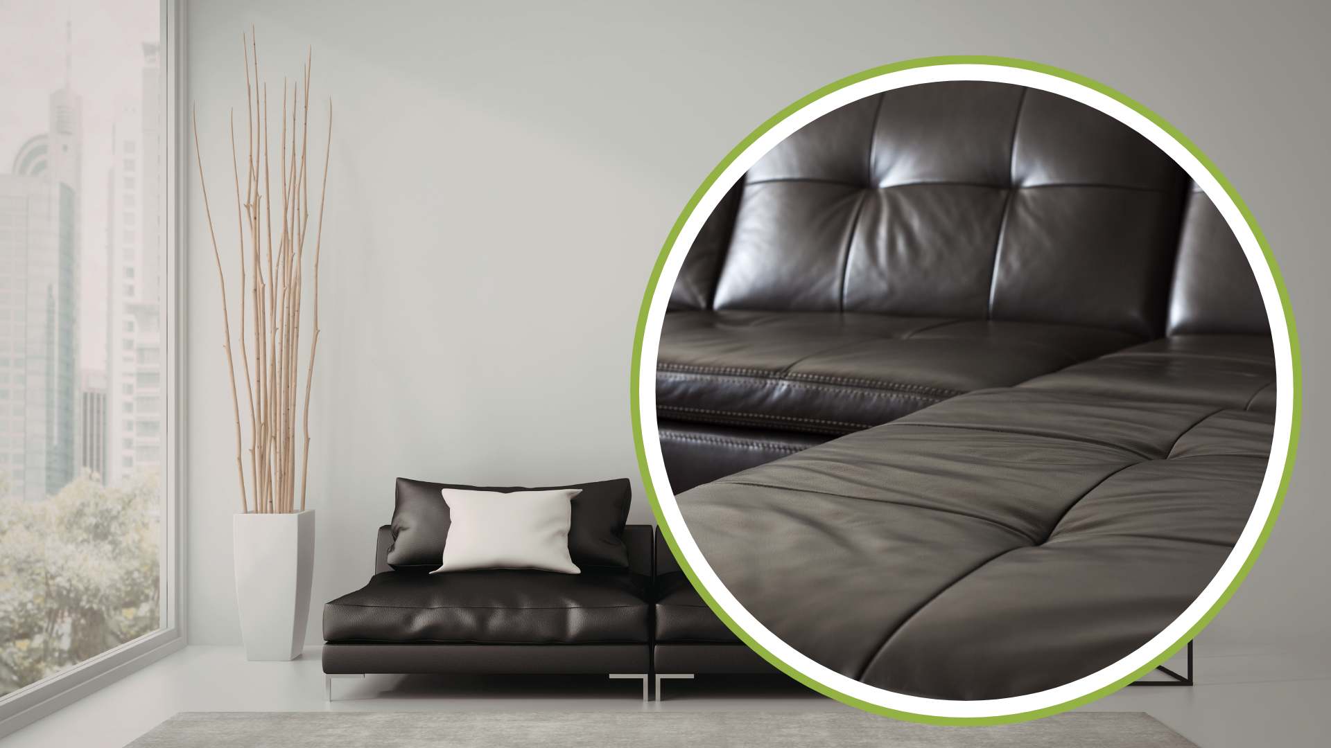 The black sofa combined with light-colored furniture makes the living space more modern and harmonious. Graphics: Thanh Thanh