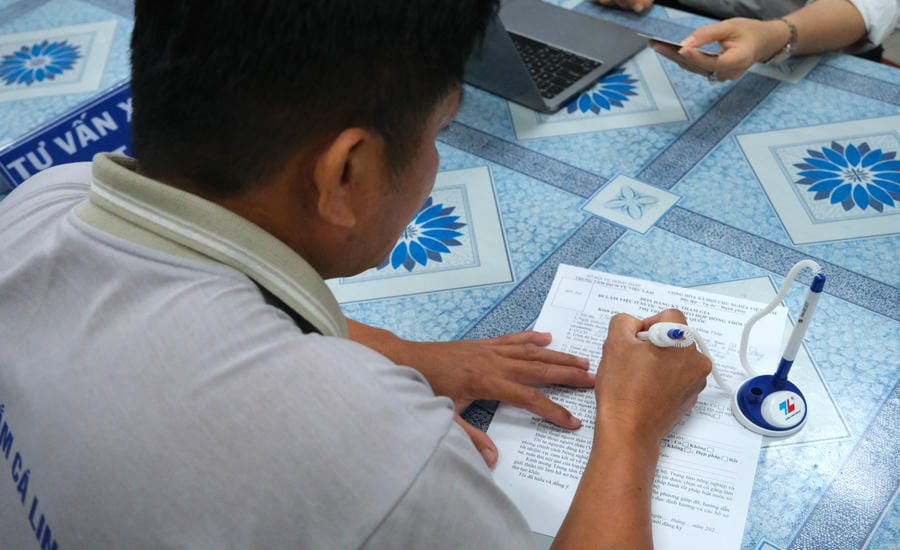 After "falling into the trap", Mr. D re-registered to work abroad at Dong Thap TTDVVL. Photo: PV Group