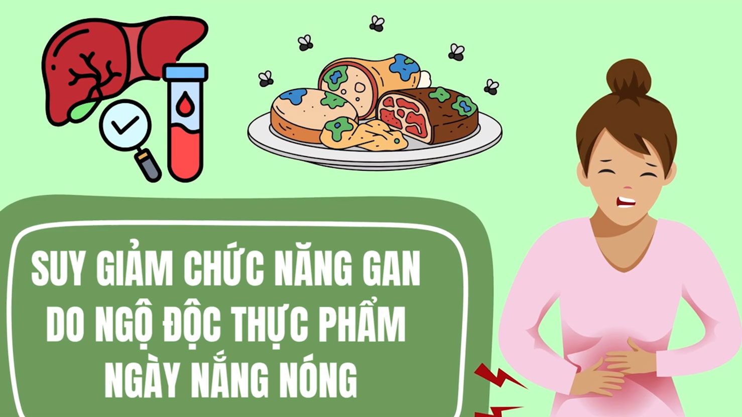 Risk of liver dysfunction due to food poisoning on hot sunny days.