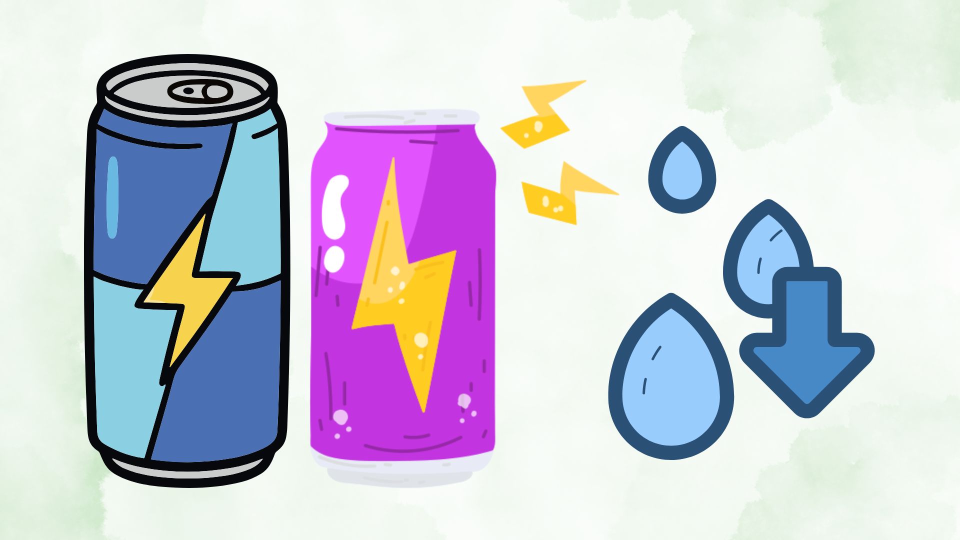 Energy drinks are drinks to avoid when the body is dehydrated. Graphics: Thanh Thanh