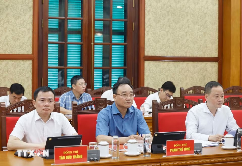 Các đại biểu tham dự buổi làm việc. Ảnh: TTXVN