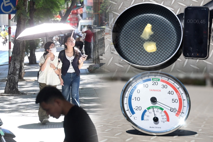 Hanoi is scorching hot, butter is bland, ice cubes dissolve quickly in the hot weather