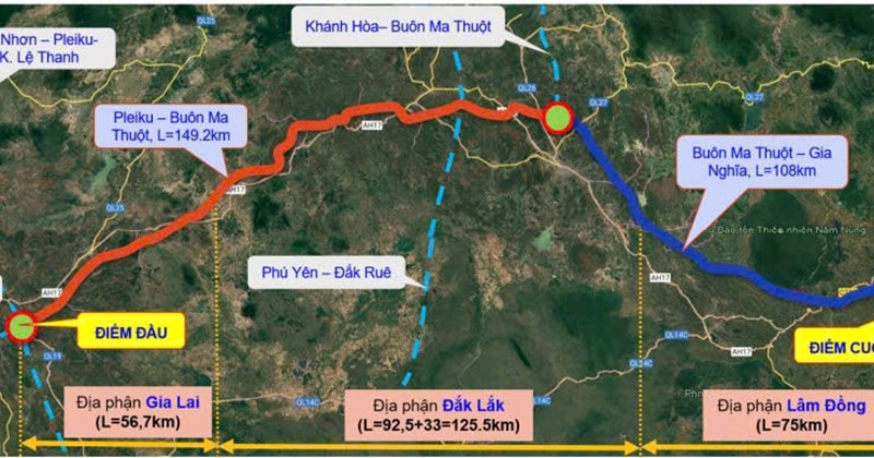 Đề xuất đầu tư cao tốc Pleiku - Buôn Ma Thuột - Gia Nghĩa trước 2030