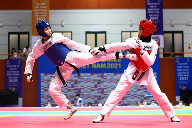 Taekwondo athlete Bac Thi Khiem (left) failed to win a medal at the 2026 Asian Championships. Photo: Hoang Tung