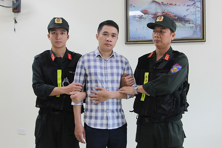 Đối tượng Nguyễn Duy Khánh tại Cơ quan Công an. Ảnh: An ninh Điện Biên