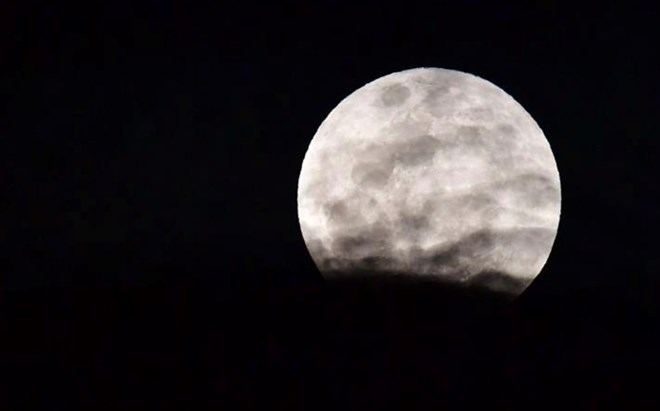 The "Blue Moon" phenomenon will appear on May 31, marking the second full moon in the same calendar month. Photo: Xinhua