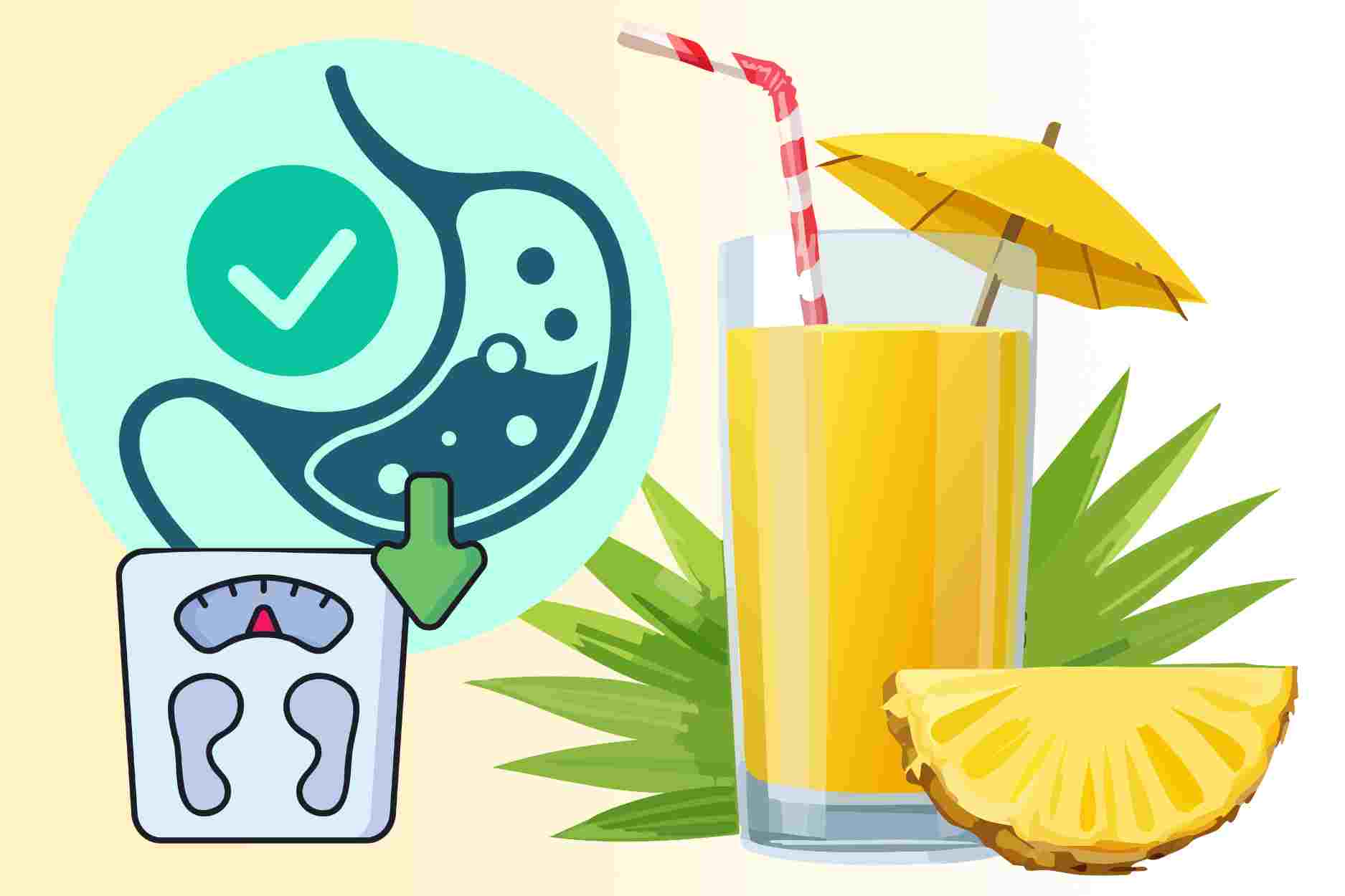 2 times to drink pineapple juice is good for digestion and weight loss