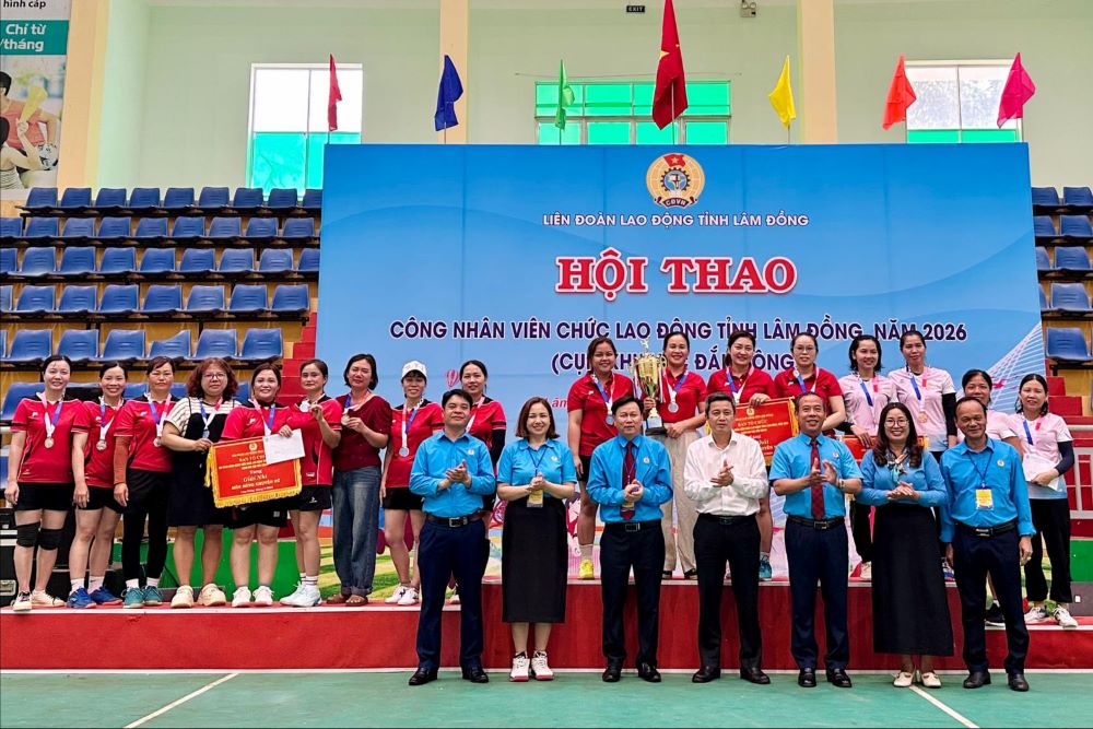Hội thao công nhân, viên chức, lao động tỉnh Lâm Đồng tại khu vực phía Tây. Ảnh: Quang Hùng