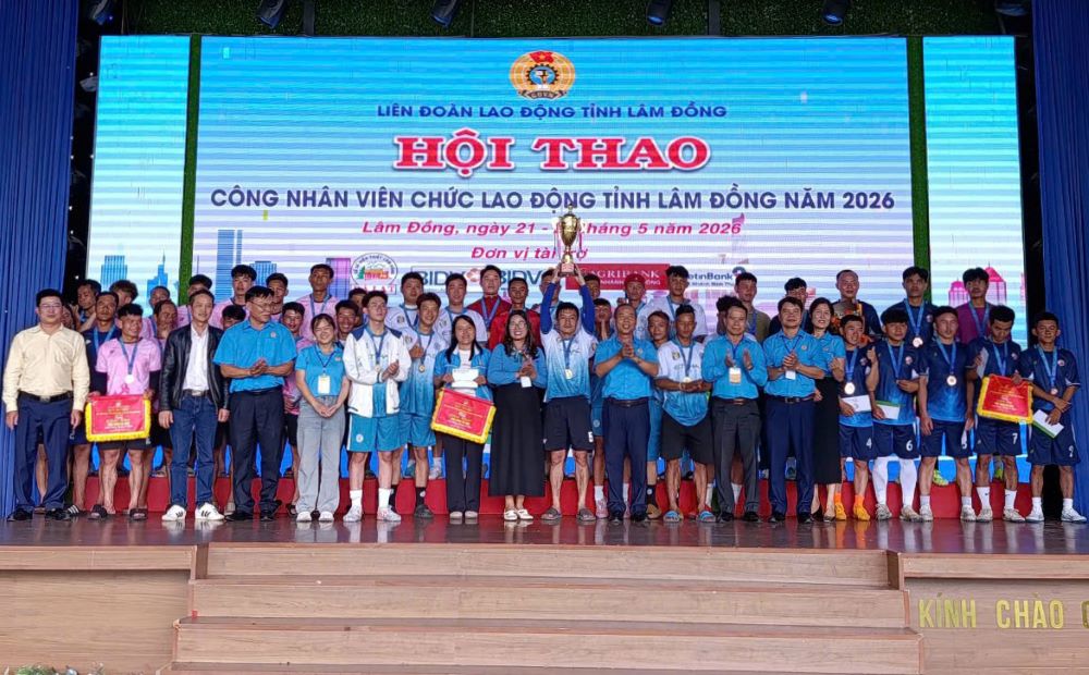Hội thao công nhân, viên chức, lao động tại trung tâm tỉnh Lâm Đồng. Ảnh: Quang Hùng
