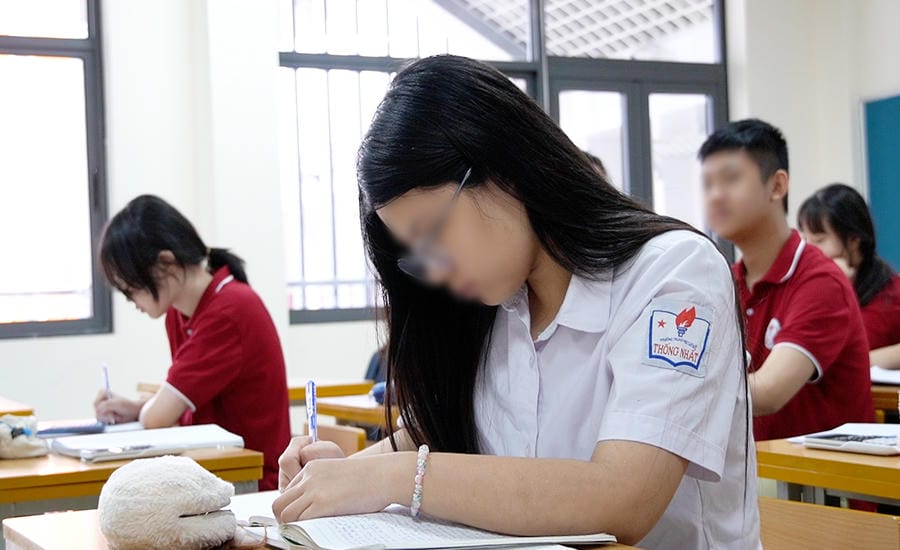 The 10th grade entrance exam in Hanoi is approaching, many students are "running their sprints". Photo: An Phuong