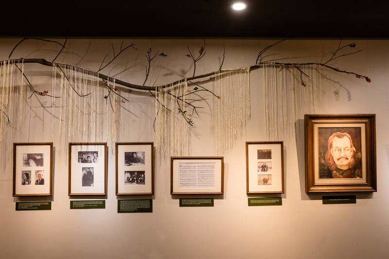 Display space at the exhibition "Legacy of Love" recreates the musical journey and life of musician Thanh Tung. Photo: Organizing Committee