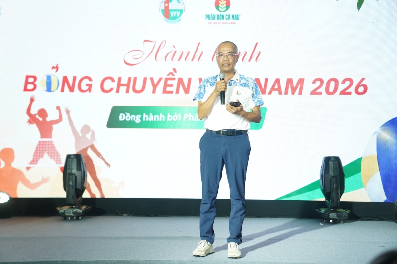 Chủ tịch VFV Dương Mạnh Tiến phát biểu tại buổi lễ. Ảnh: VFV