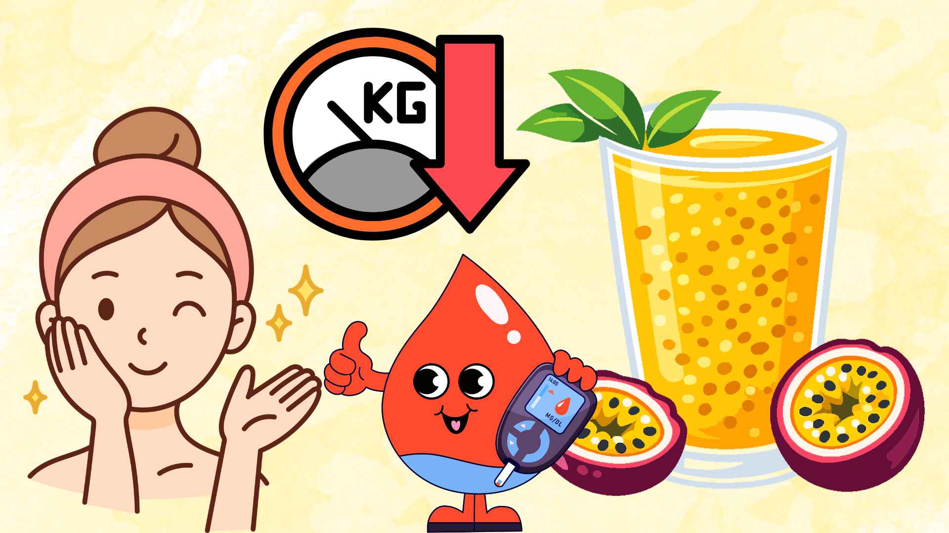 Should you drink passion fruit juice to lose weight, beautify skin and stabilize blood sugar.