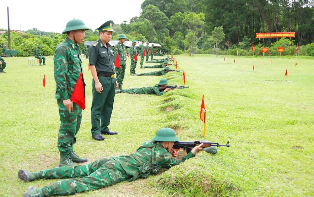 Feelings of new soldiers of Hue City Border Guard Command after the first live-fire shot. Photo: Vo Tien