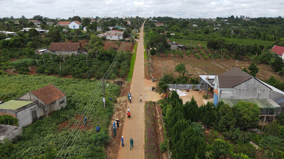 After completion, the irrigation project will support irrigation of large areas for crops in communes in Cu M'Gar, Krong Pak, Ea H'Leo and Ea Kar districts (old). Photo: Bao Trung