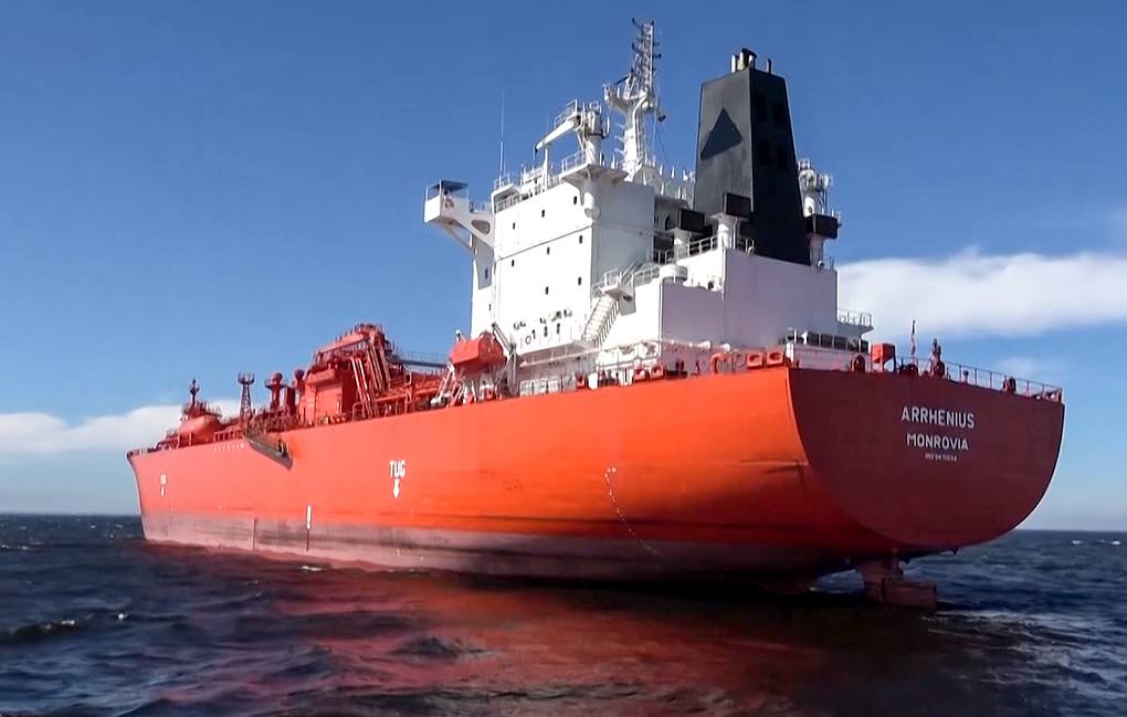 Rusia impide un complot para atacar el buque de transporte de gas de petróleo licuado (GLP) Arrhenius procedente de Bélgica. Foto: TASS